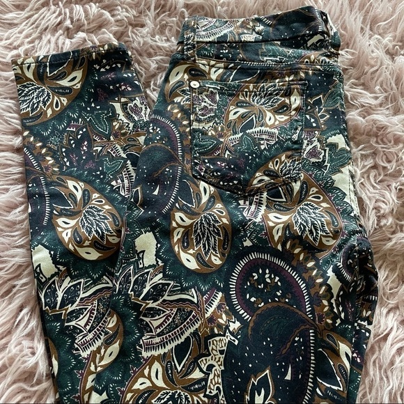 7 For All Mankind Paisley Print Pants Side 25 - Picture 5 of 13
